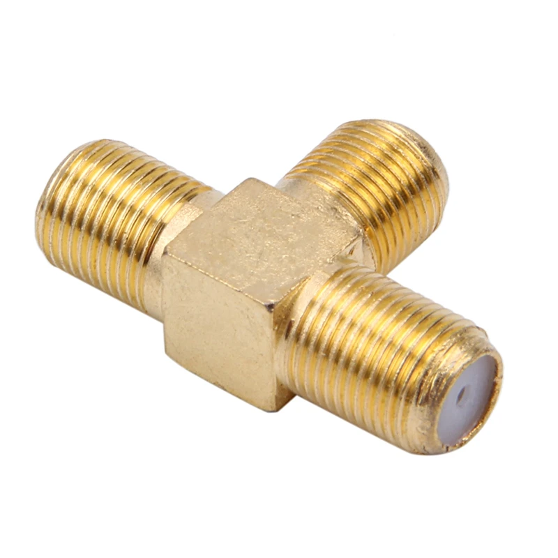 SODIAL (R) 2 шт. F гнездо на два тройной T RF разъем адаптера 3 Way сплиттер|Соединители| |