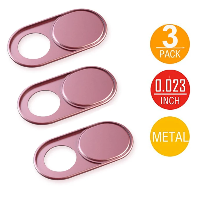 Pink3pc with package Объектив камеры ноутбука веб-камера крышка рыбий глаз слайдер ультра тонкий металлический веб-камера наклейка затвор для MacBook Pro iMac ПК iPad планшет - Цвет: Pink3pc with package