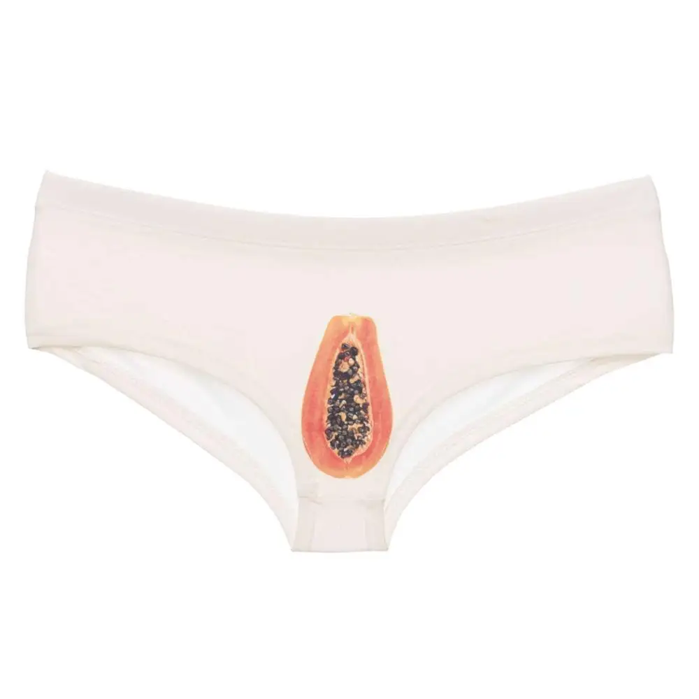 41134 white LEIMOLIS papaya, желтые, белые, с забавным принтом, сексуальные, женские, милые, нижнее белье, пуш-ап, трусы, женское нижнее белье, стринги - Цвет: 41134 white