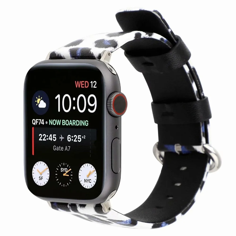 Ремешок с леопардовым принтом для Apple Watch кожаный сменный Браслет iwatch серии 1 2 3 42/38