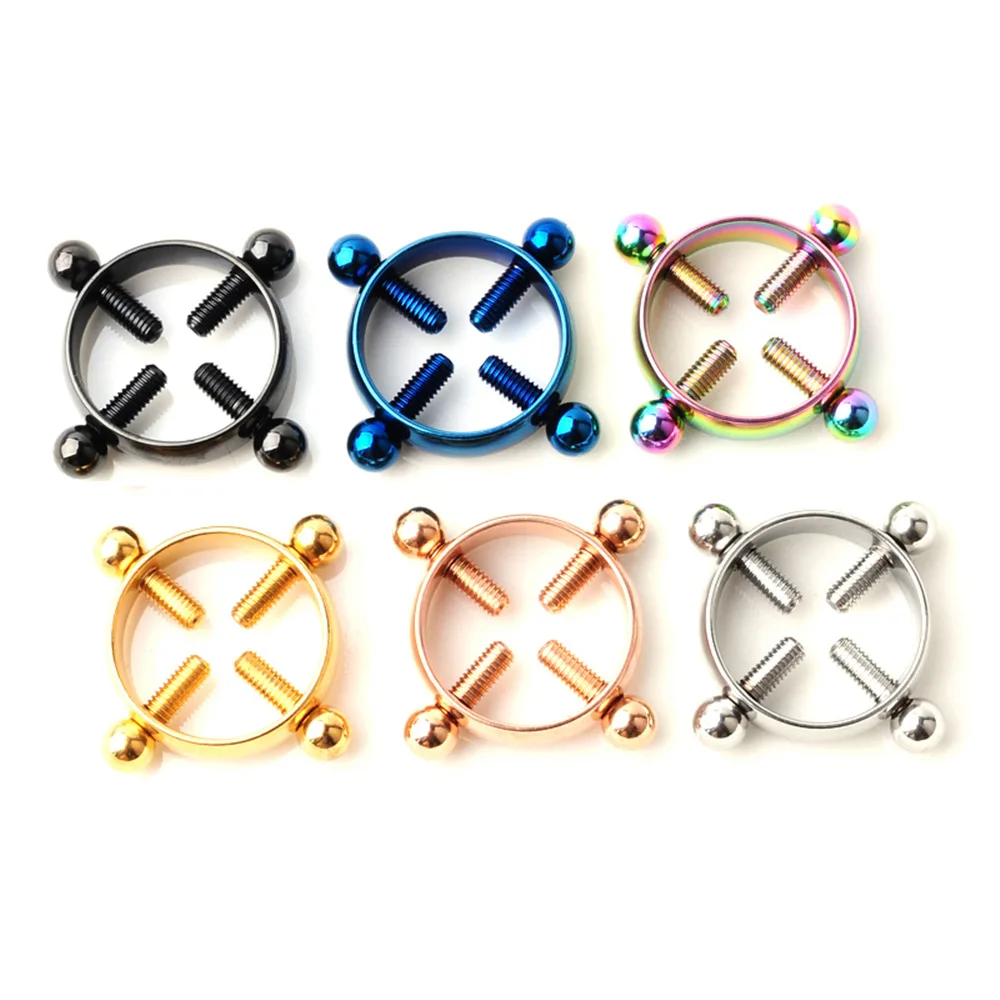 1 шт. Мини Размер Регулируемый зажим для сосков Металлический ниппель зажимы