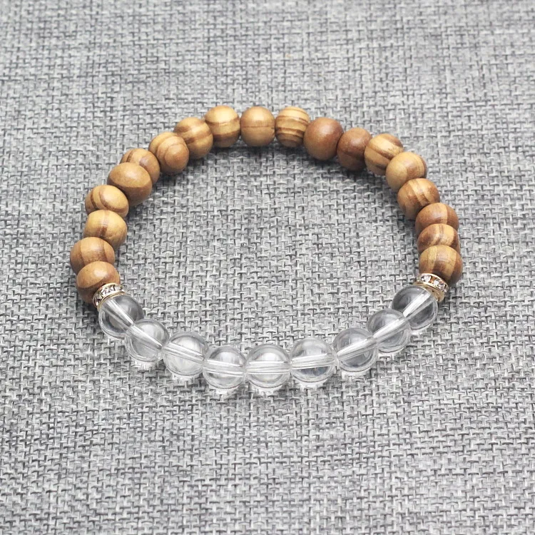 Натуральные камни браслет из деревянных бусин для мужчин и женщин Лава бирюза