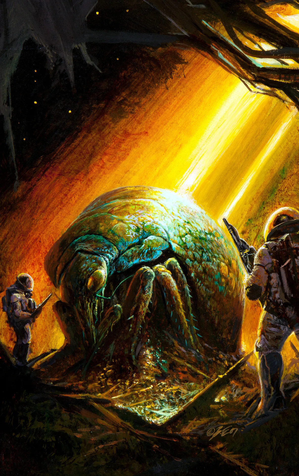 Earthfall инопланетянин Космический Шаттл научная фантастика ретро винтажная