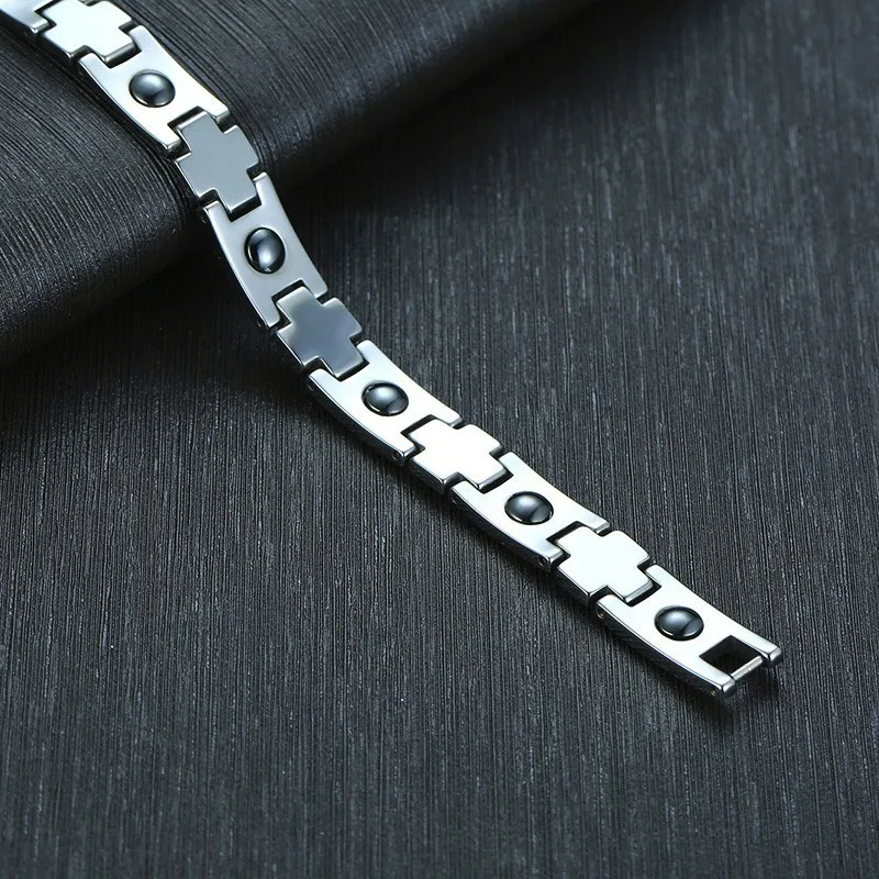 Мужской браслет из карбида вольфрама натуральный корпус сильный магнитный