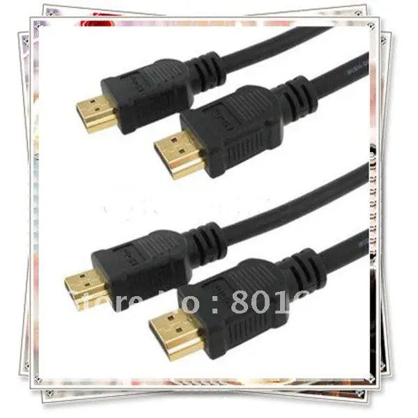 Бесплатная доставка + 15 м черный HDMI к кабель FullHD 1080p 24AWG v1.3B для PS3 HDTV оптовая