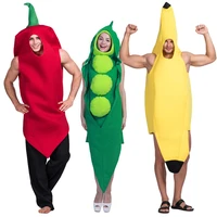 adult food banana costume fruit vegetable family funny onesie mascot costume chili pepper peas in a pod banana fancy dress