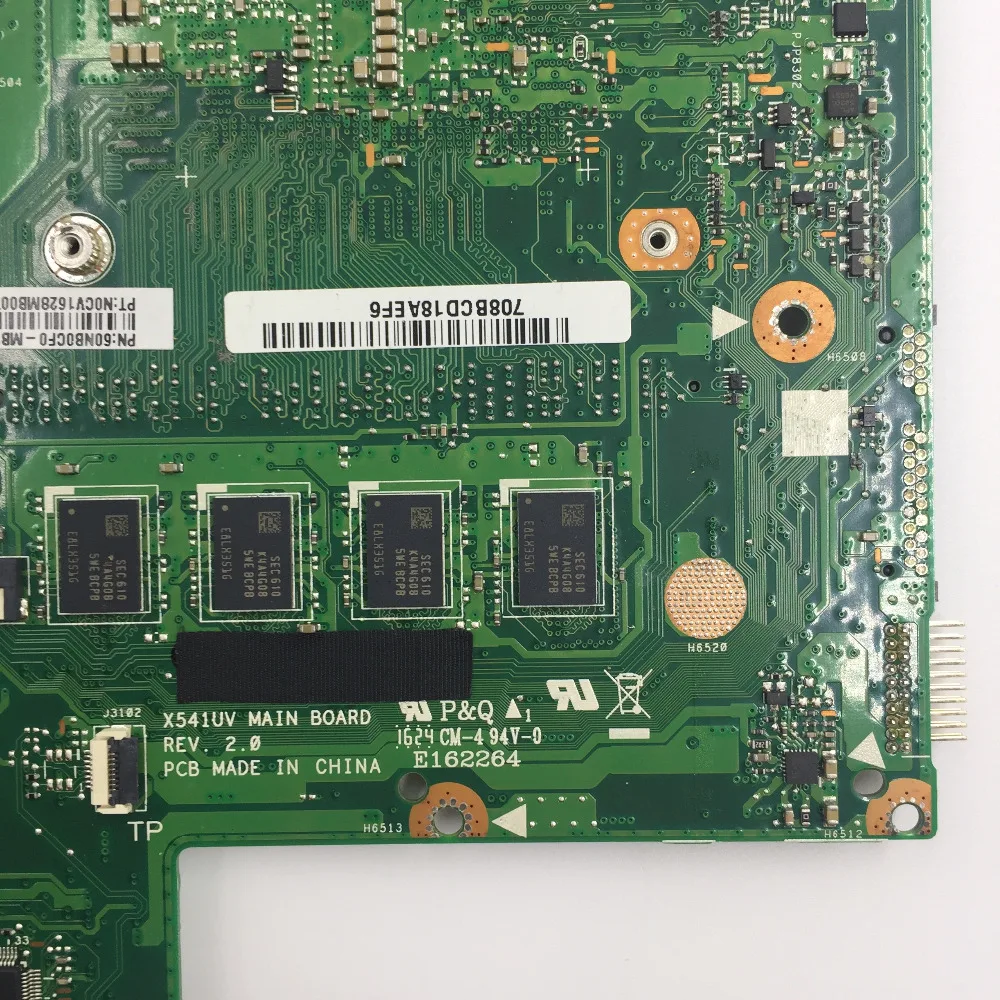 X541UAK с i7-6500CPU 4 Гб памяти материнская плата REV2.0 для For Asus X541UVK X541UA X541UV Материнская