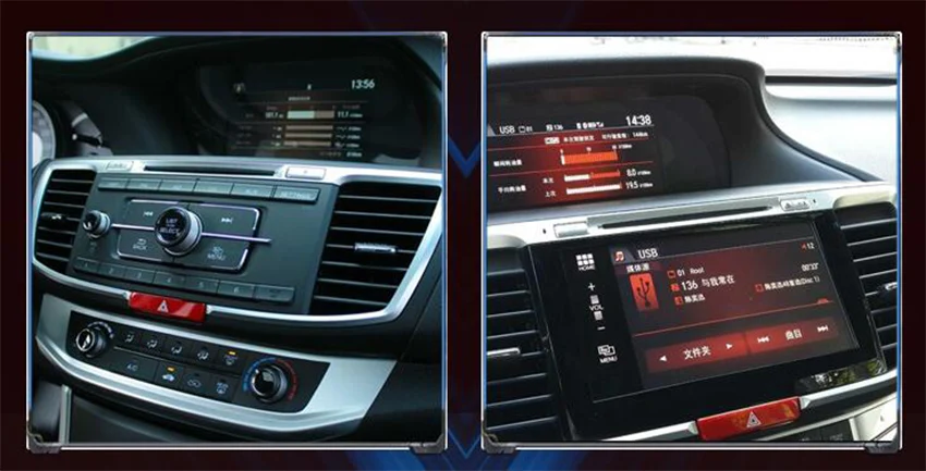Liislee 2 din Android для Honda Accord 2013~ большой экран Автомобильный мультимедийный плеер gps навигация Видео Радио Зеркало Ссылка