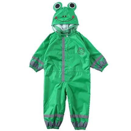 Frog Kocotree/для детей 3-9 лет; плащ-дождевик с рисунком лягушки из мультфильма; водонепроницаемый плащ с капюшоном; верхняя одежда; пончо; детский дождевик - Цвет: Frog