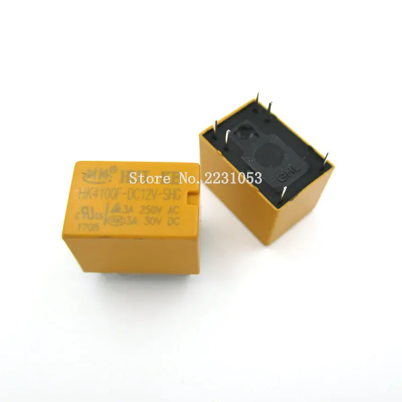 

5 шт./лот HK4100f-DC12V-SHG реле hk4100F-DC12V HK4100F 12 V DIP6 3A 250V AC/ 3A 30V DC