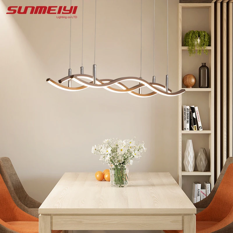 Светодиодные подвесные светильники алюминиевая комнатная лампа для столовой