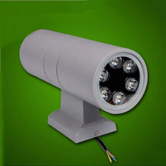 Free shipping 10pcs/lot 6W/12W Double wall Lamp LED wall light up an Down outdoor waterproof/AC85-264V 2year warranty