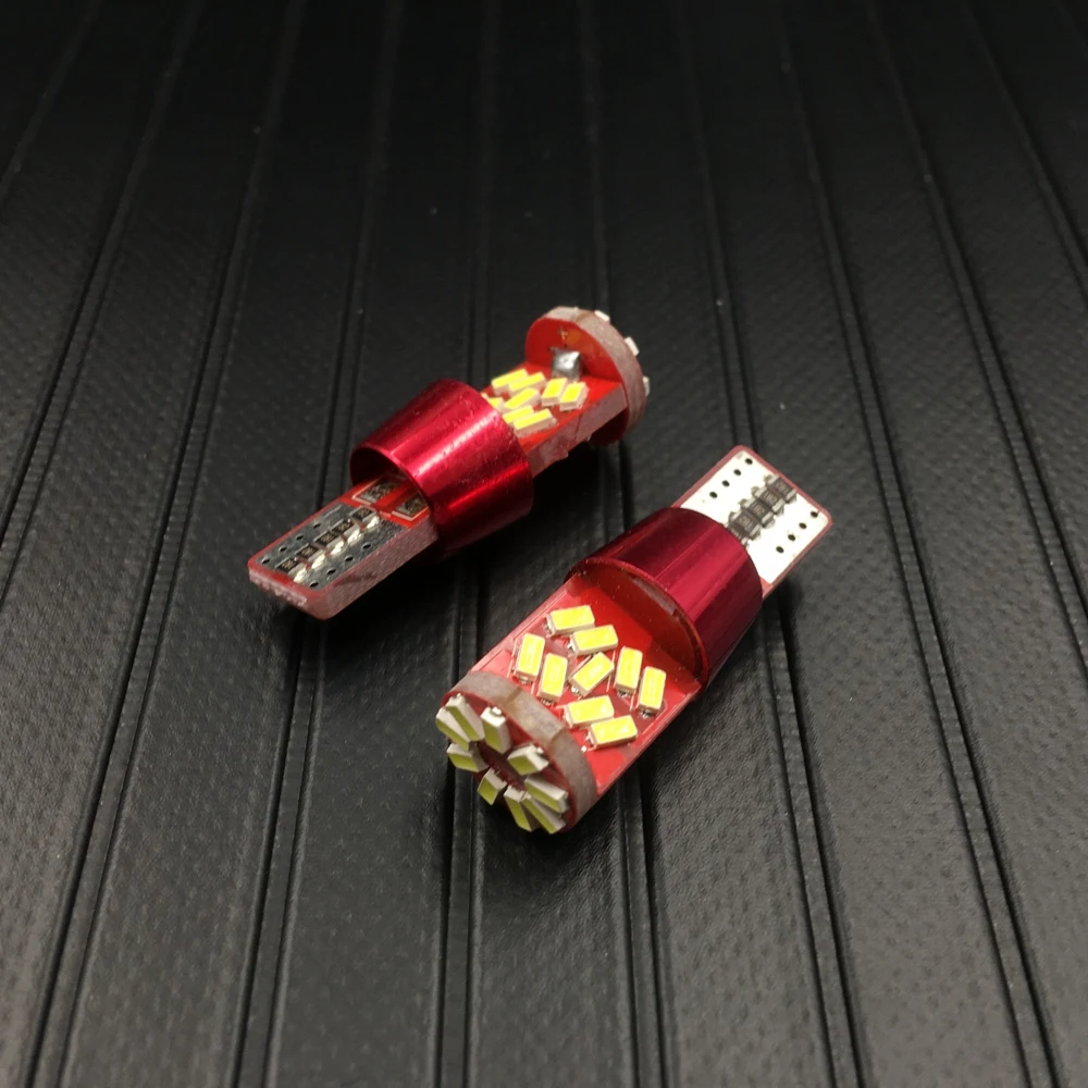2X T10 белый 3014 27SMD светодиодный автомобильный светильник без ошибок Canbus W5W
