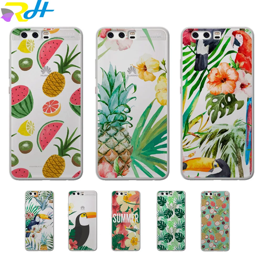 Для funda Huawei P20lite чехол стильный тропический ветер для P8 lite Coque Etui P Smart P10 Lite P10Plus P20 P30