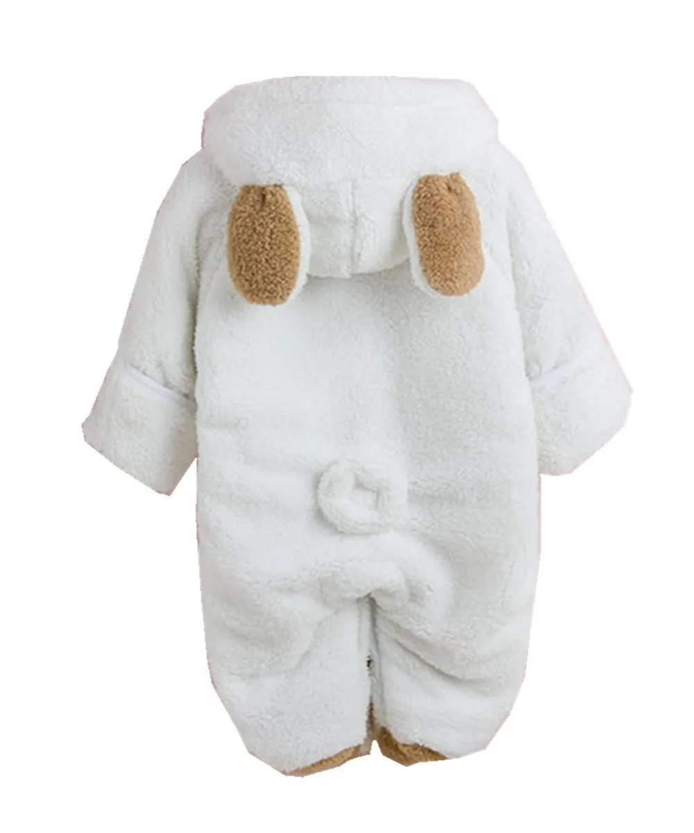 Детский комбинезон для мальчиков и девочек зимний утепленный с милыми животными