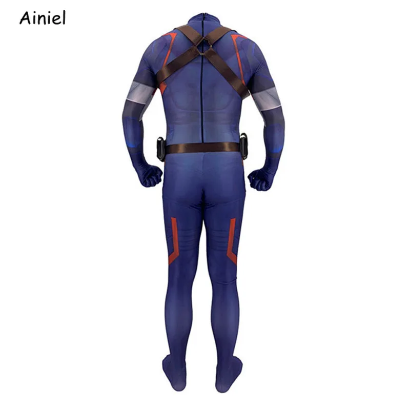 Новейшие костюмы для косплея Endgame Captain America лайкра спандекс Zentai боди костюм