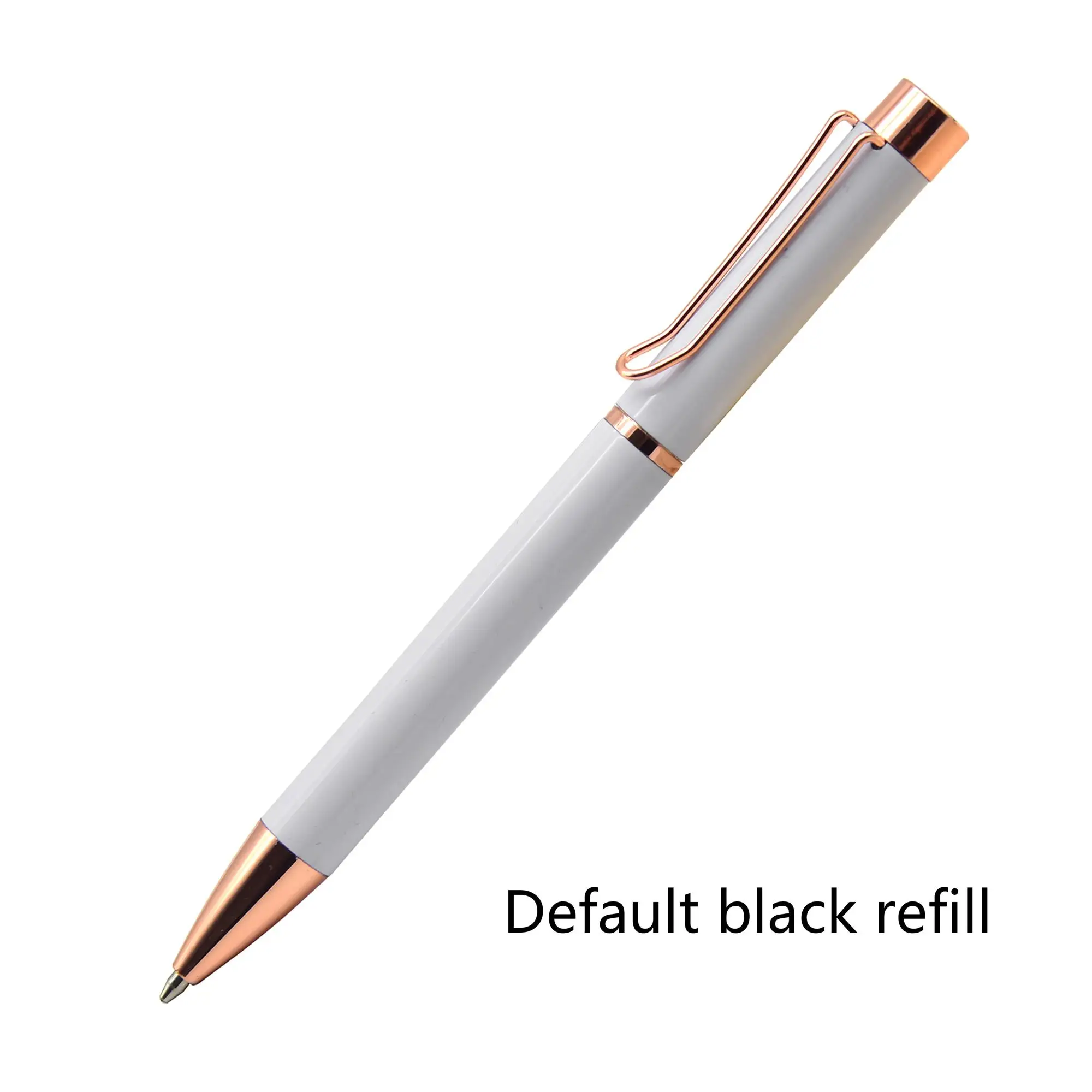 White - Black ink Guoyi A139, новинка, деловая металлическая Подарочная шариковая ручка, коробка, простое вращение, 0,7 мм, ручка для офиса, канцелярские принадлежности, подарок, роскошная ручка для письма в отеле - Цвет: White - Black ink