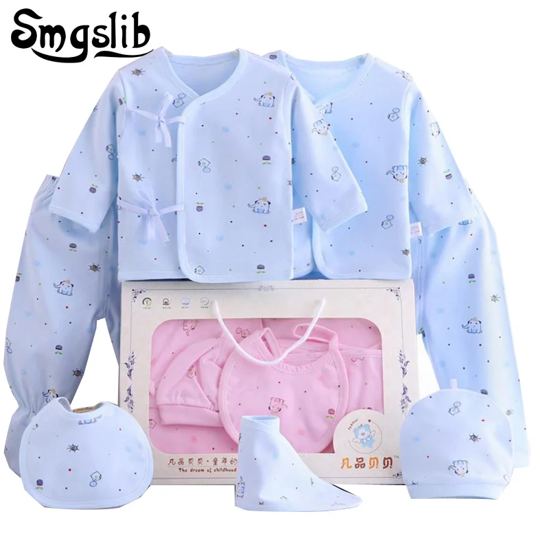 7PCS/0-3Months/ Baby newborn clothes tiny cottons infant clothing T-shirt+Pants+Hat Infant Clothing Set baby boy girl outfit | Детская