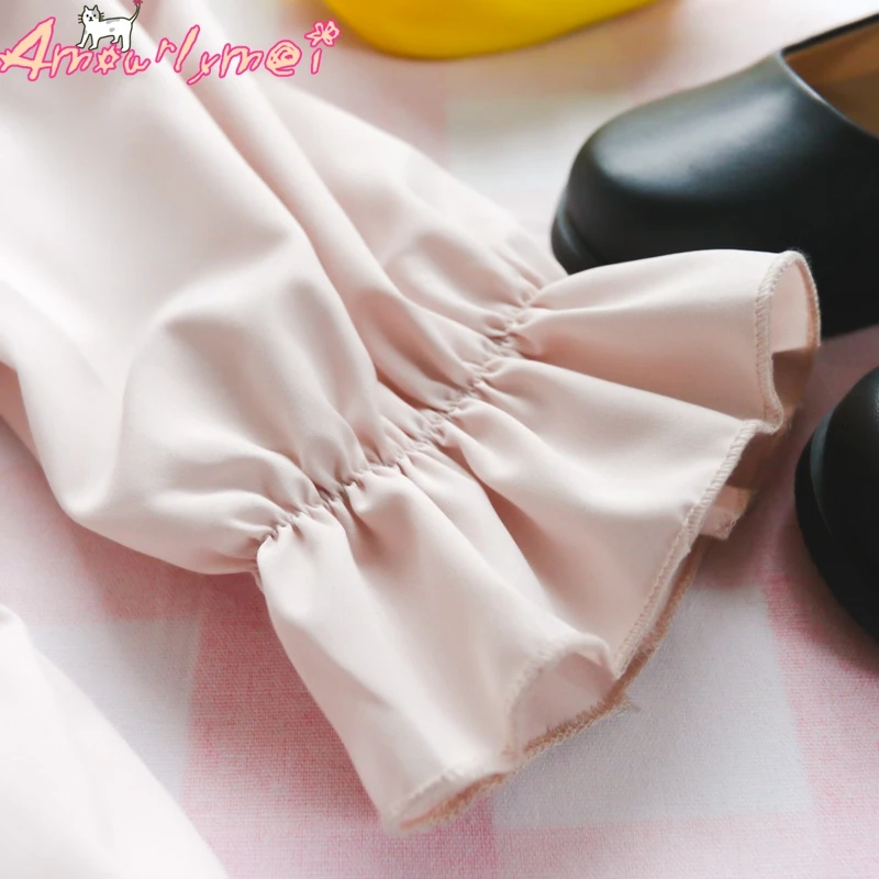 Блузка женская с воротником Питер Пэн и рукавами фонариками|Блузки| |