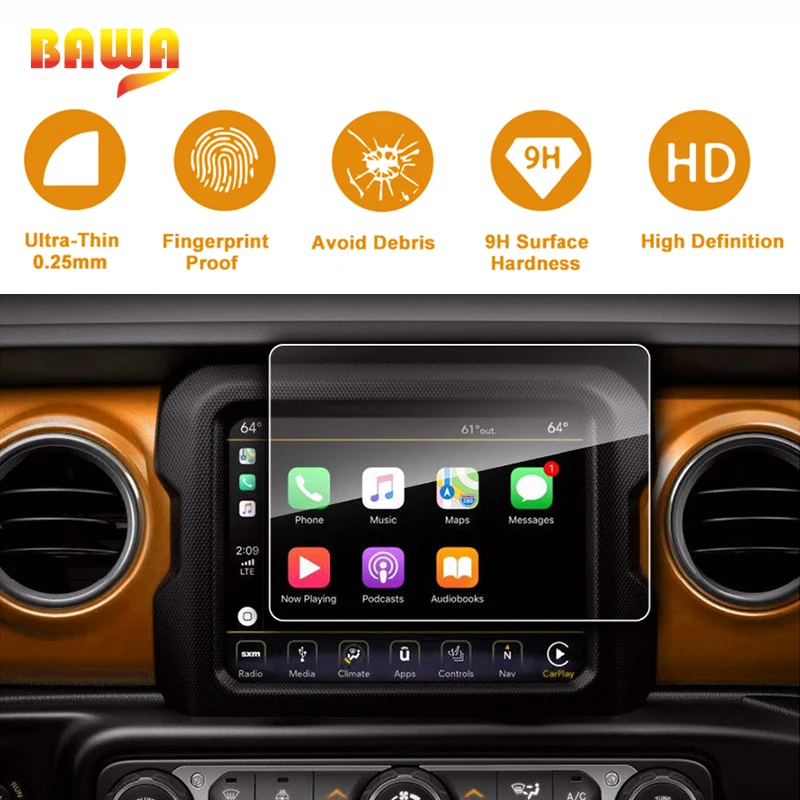 Защитная пленка BAWA для GPS навигатора Jeep Wrangler JL 2018 аксессуары jl|Наклейки салона