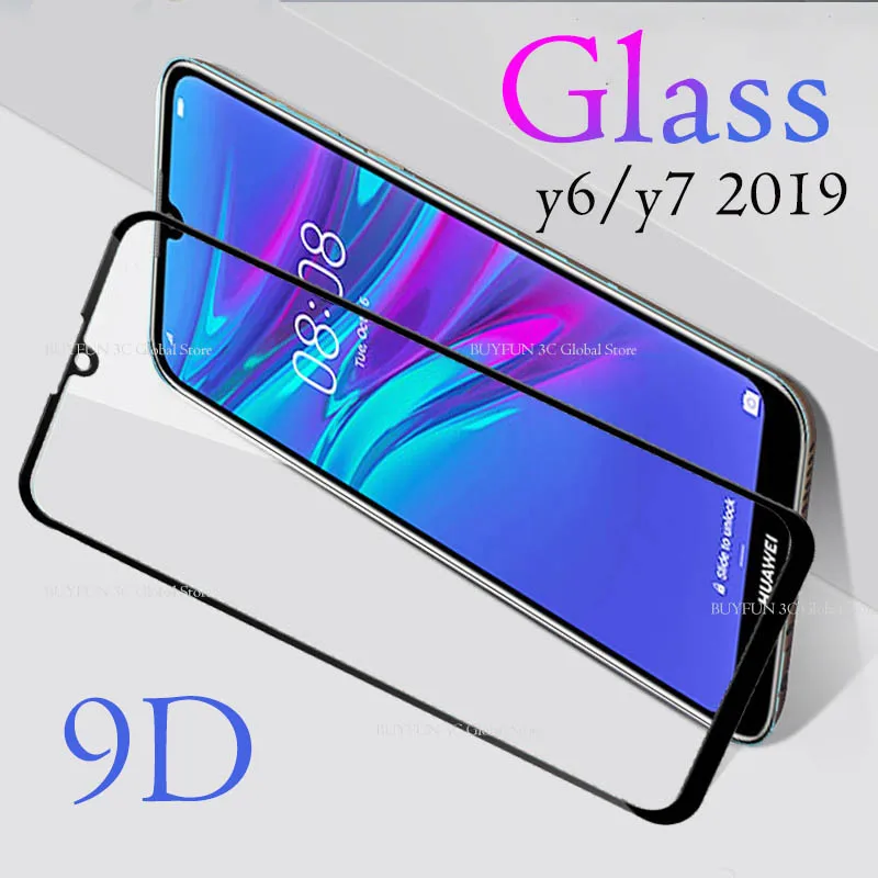 Закаленное стекло 9D для Huawei Y6 2019 защита экрана защитная пленка Женская