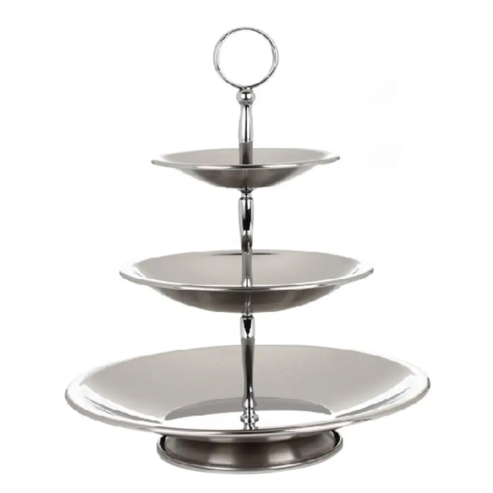 Новая фруктовая чаша 3 стойка из ярусов нержавеющей стали Подставка для фруктов