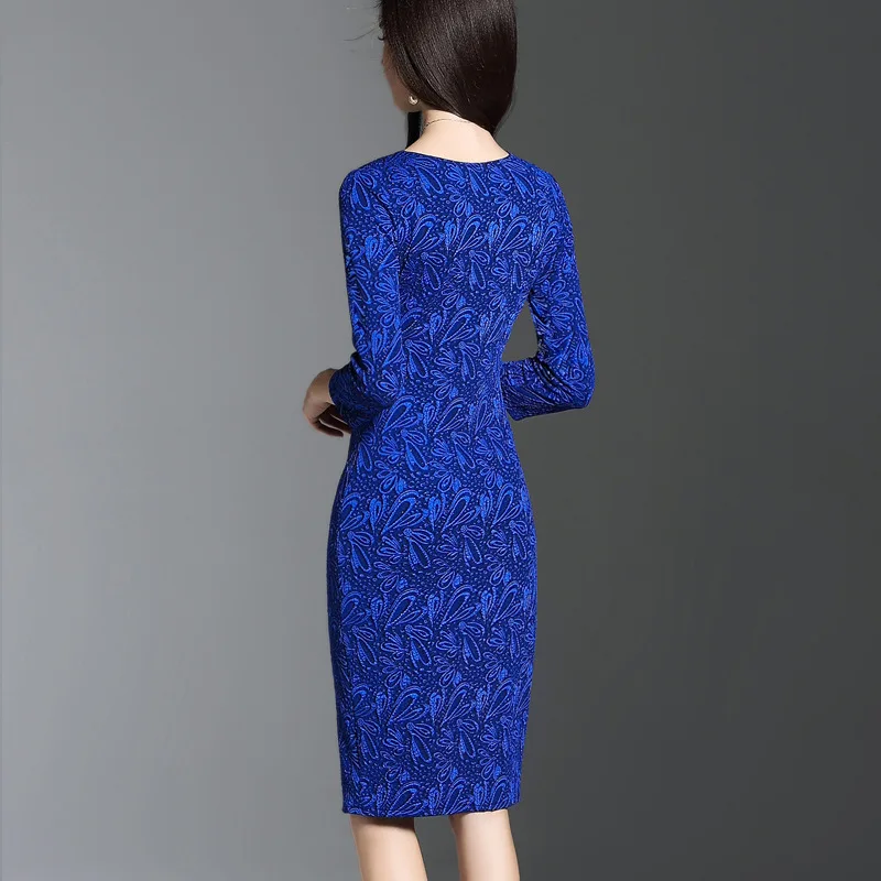 Женское плиссированное платье-карандаш облегающее офисное платье с рукавом 3/4 4xl