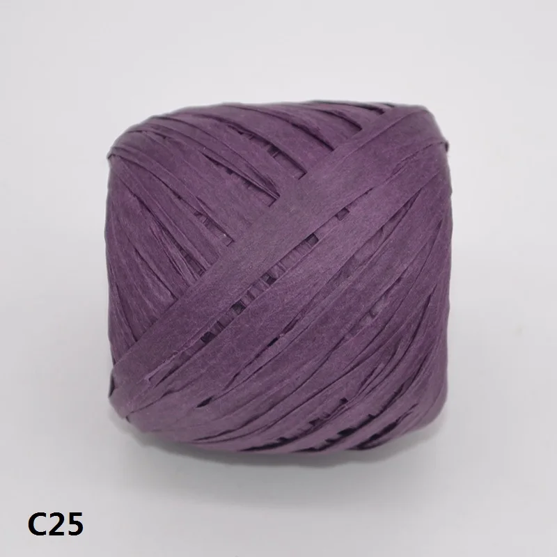 C25 1 шт. 20 м/рулон DIY рафия ленточный шнур веревка для упаковки ладони бумажный канат Подарочная коробка Упаковка Свадебные украшения для вечеринки Cinta Rafia 6Z - Цвет: C25