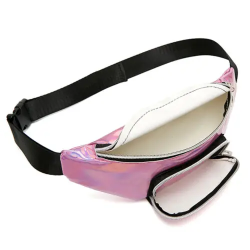 Women Shiny Waist Fanny Bag Belt Pack Chest Shoulder Small Money Purse | Багаж и сумки