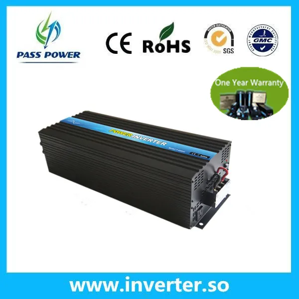 

CE,ROHS одобрено, DC 48V to AC240V 6000W немодулированный синусоидальный инвертор солнечной энергии