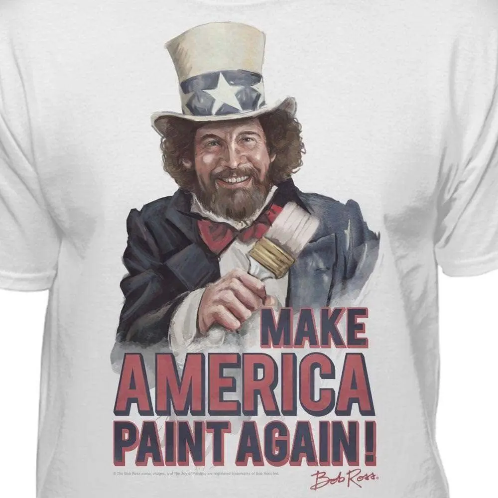 Bob Ross Make America Paint Again Uncle Футболка мужская pride dark футболка костюм шляпа розовая