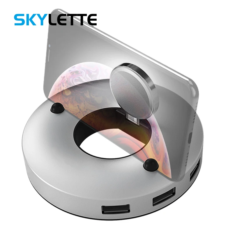 Ноутбук 6 * USB2.0 сплиттер алюминиевый сплав 1 м кабель преобразования USB