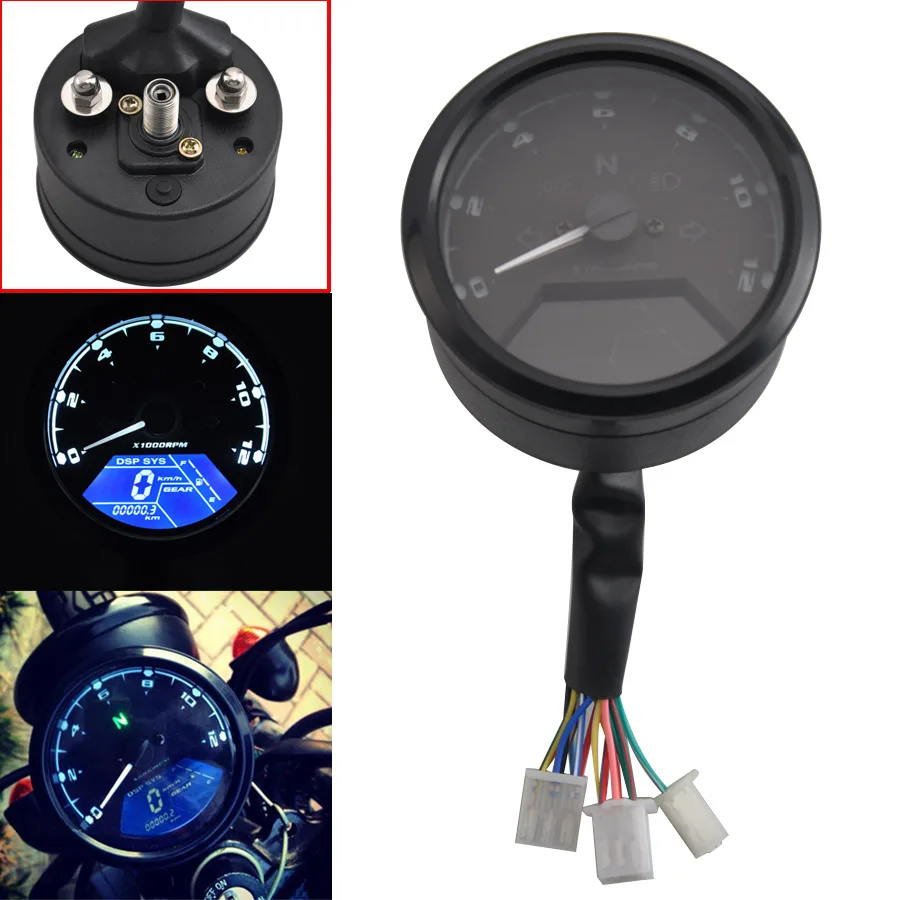 Цифровой прибор для измерения скорости мотоцикла с ЖК экраном|Инструменты| |