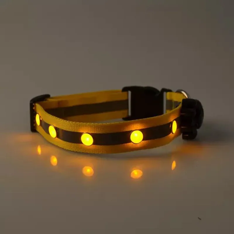 Светодиодный ошейник для домашних животных нейлоновые светильники с