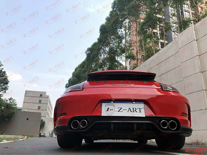 Оригинальный Z ART Tempus задний бампер для Porsche 911 2005 2011 углеродное волокно Корпус
