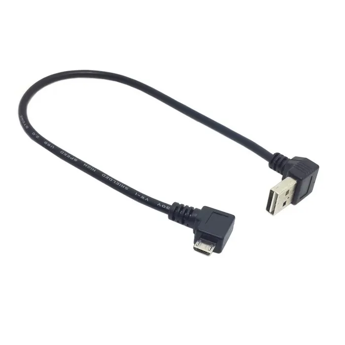 Двусторонний вверх и вниз Угловой 90 градусов USB 2 0 штекер на правый угловой Micro 5Pin