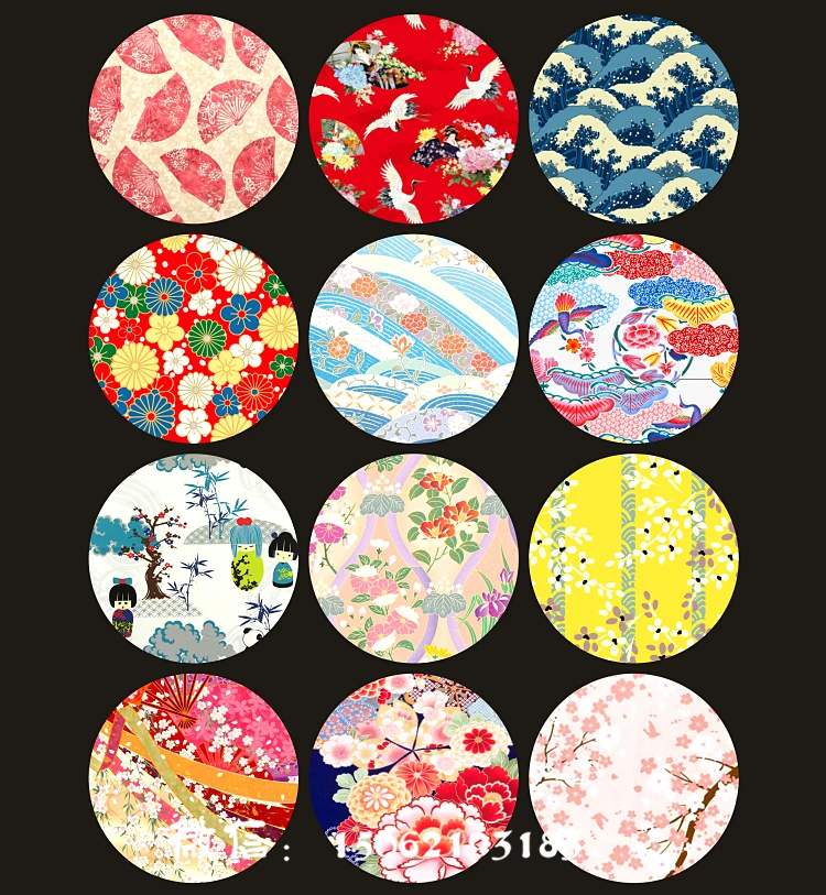 6 5 см японский Ukiyoe стиль круглые наклейки 12 шт./лот|lot|lot lotlot stickers |