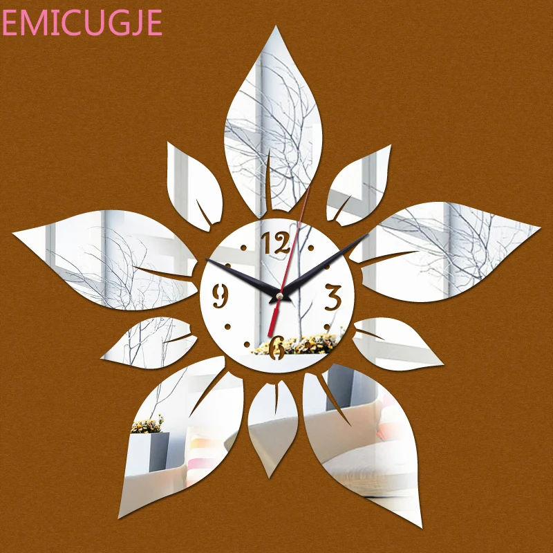 quartz living room modern design diy digital watch home decoration 3d acrylic mirror wall clocks | Wall Clocks