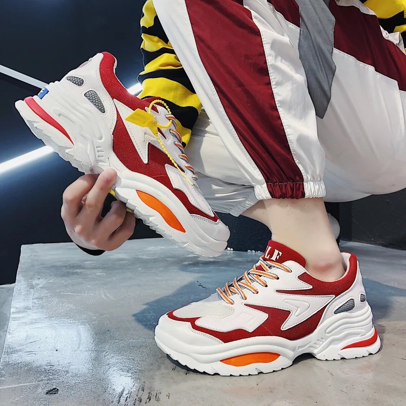 Sneakers Men Casual Shoes Outdoor Trainers Height Increasing Comfortable Chunky Chaussures Homme Male Footwear | Обувь