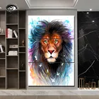 Пуганный король от Пикси холодный HD печать 3 шт холст искусство изображения льва для гостиной с рамкой Декоративные Фотографии CU-3108C