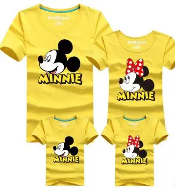 Комплект одежды из хлопка для всей семьи в одинаковом дизайне футболки с