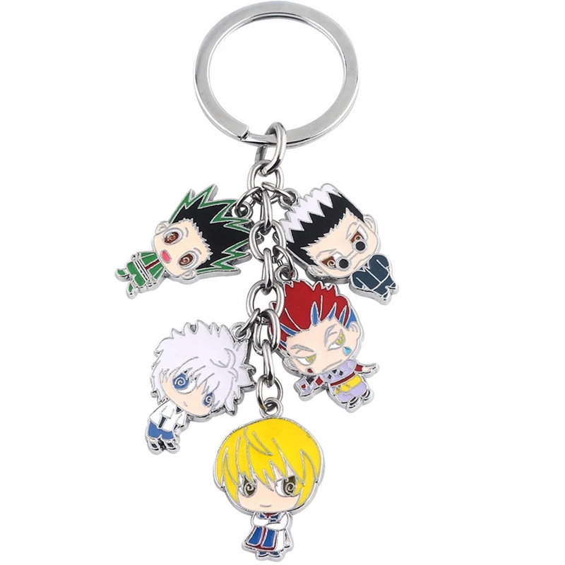 Аниме Hunter x Keychain Gon Killua Zoldyck Kurapika Hisoka металлические фигуры модный брелок для