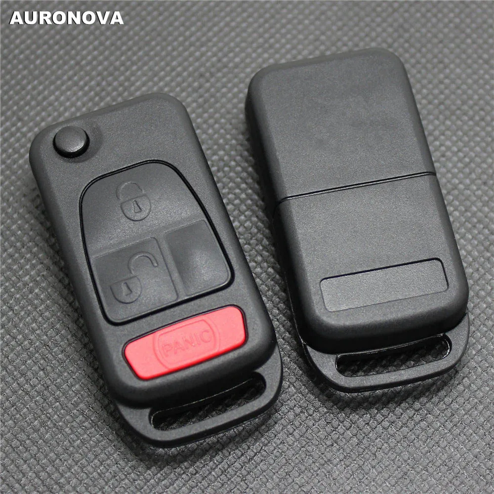 Auronnova Сменный складной ключ для MERCEDES BENZ C E S ML W140 2+ 1 кнопки Uncut латунный клинок чехол для дистанционного ключа от машины