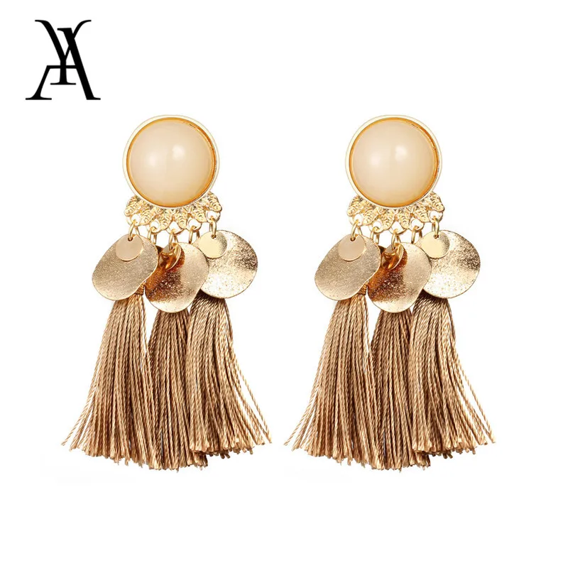 AY Fashion Multicolor Shake Sequin Tassel Earrings for Women Girls Party Vintage Glamour Bohemian Drop Jewelry Gift | Украшения и