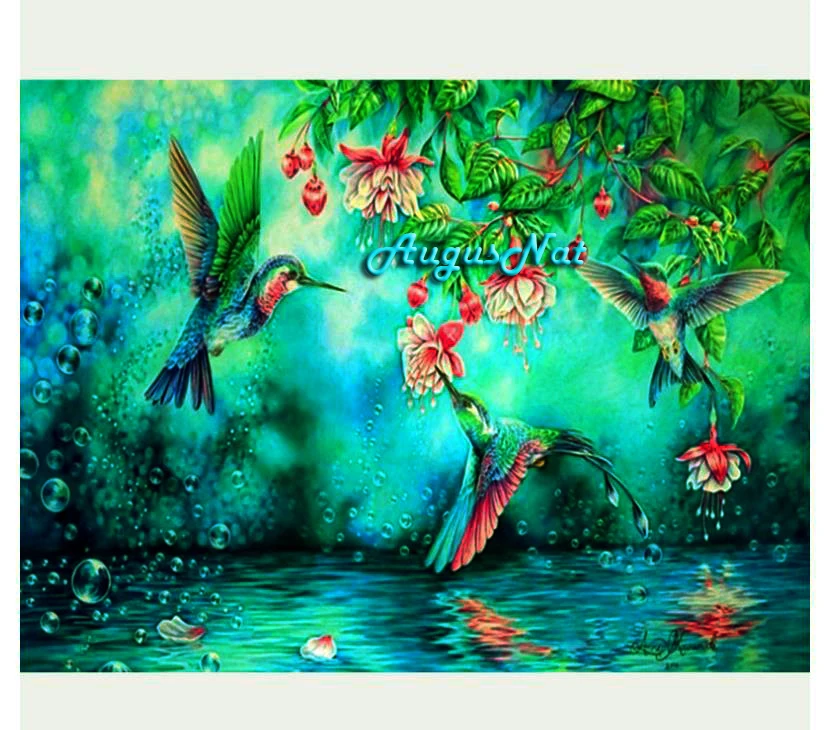 Картина из страз hummingbird вышивка крестиком птица настенное искусство картины