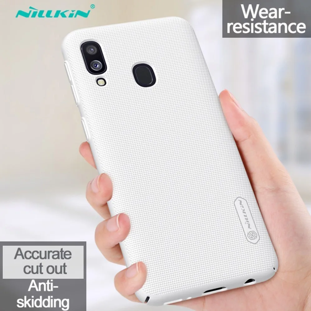 Для samsung Galaxy A40/A50/A10/A30 чехол Nillkin матовый щит PC пластиковый жесткий чехол для задней крышки для samsung A40/A50/A10/A30 - Цвет: White