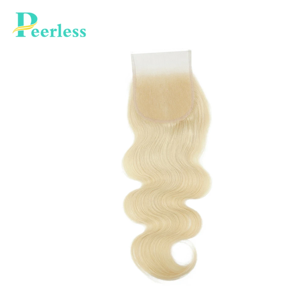 Peerless Hair 613 блонд девственные волосы прямые 4х4 закрытие свободная часть