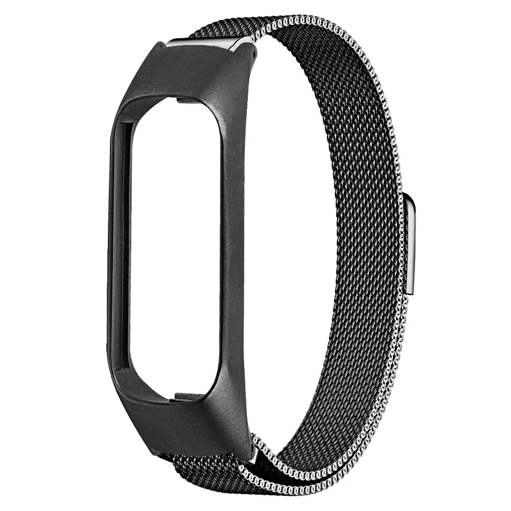 Для samsung Galaxy Fit-e R375 часы из нержавеющей стали ремешок для замены металлический Миланский Браслет часы на магнитном ремешке браслет - Цвет: Black