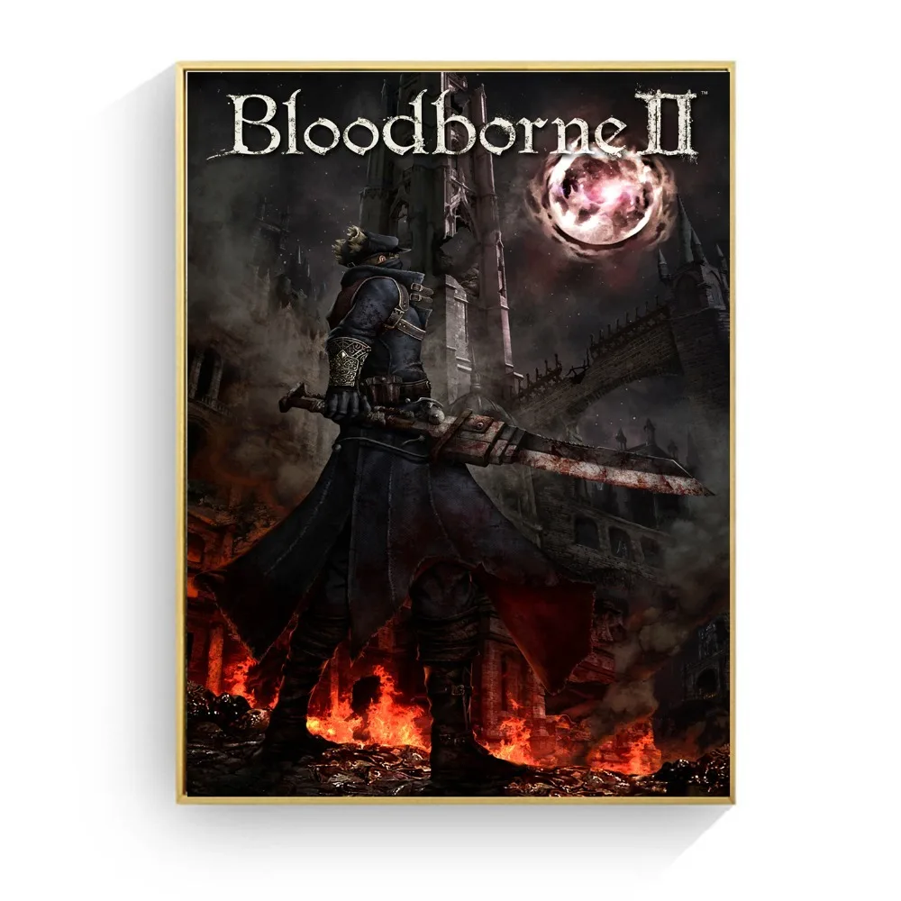 Bloodborne Темный Охотник игры плакат и печать на холсте настенная живопись картины