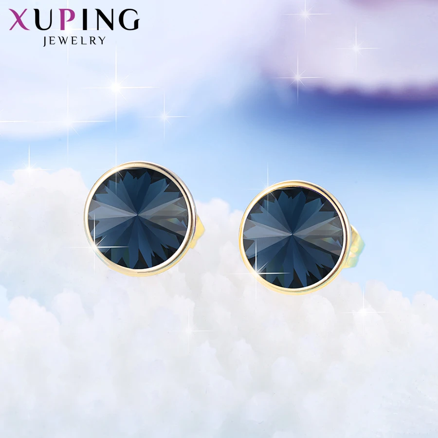 Xuping 8*8 мм серьги-гвоздики кристаллы от Swarovski простые элегантные украшения для женщин девочек вечерние подарки M80/M81-20396